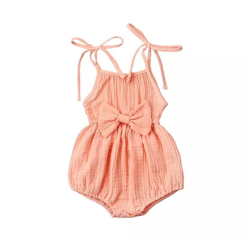 Pink Bow Romper