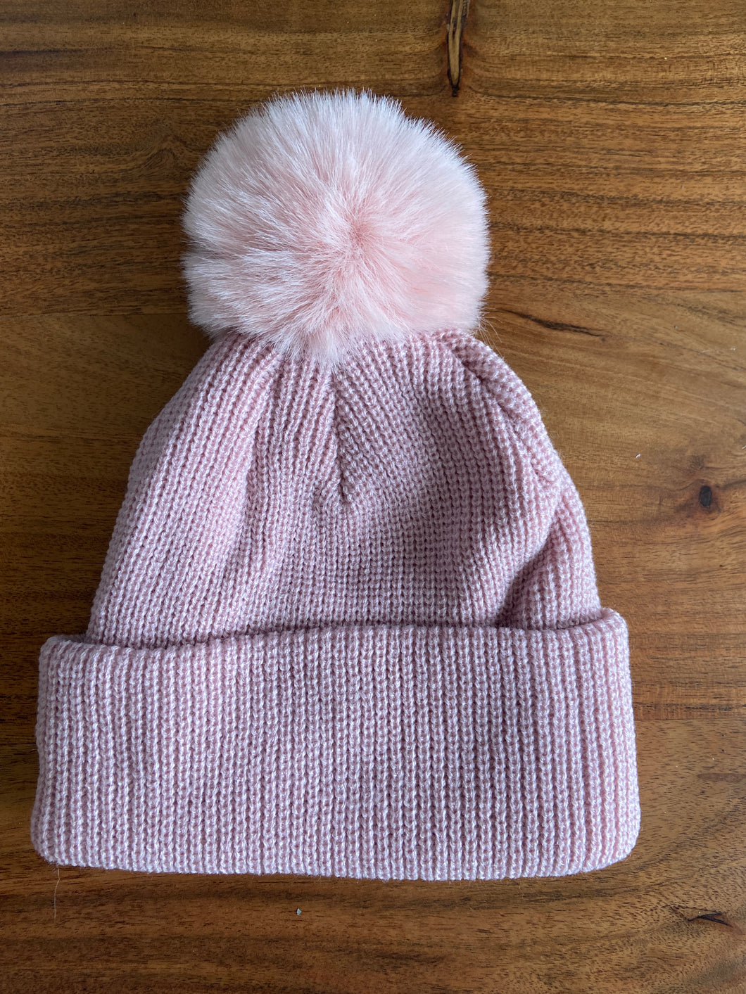 Pink PomPom Beanie