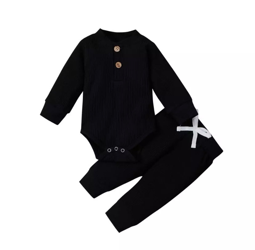 Black Long Sleeve & Pant Set