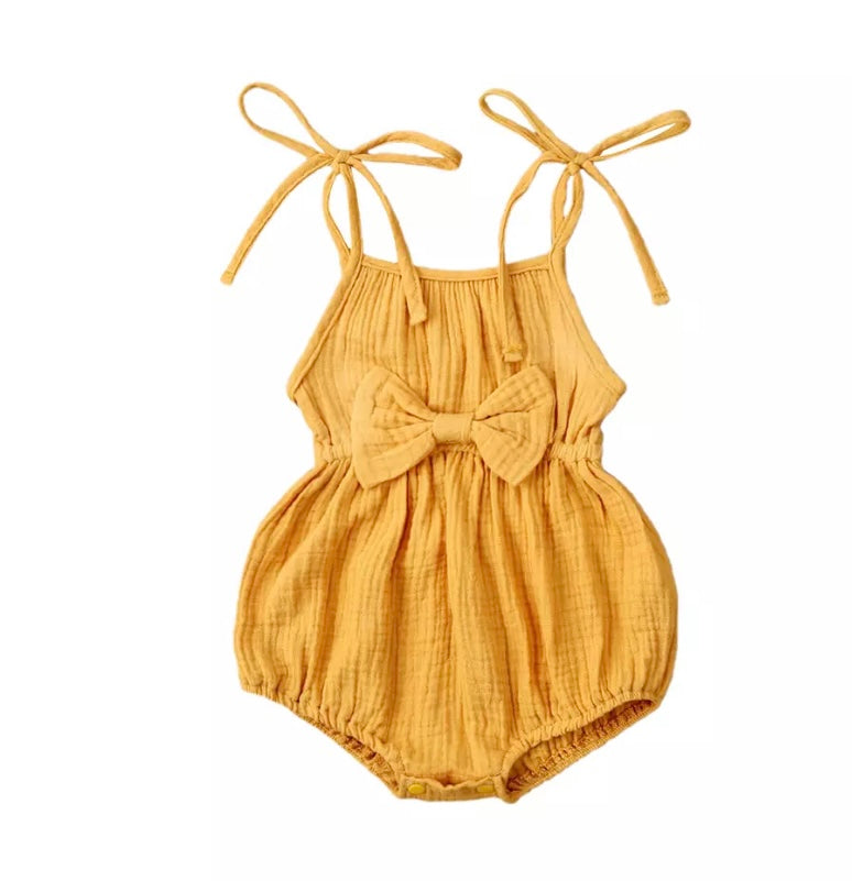 Yellow Bow Romper