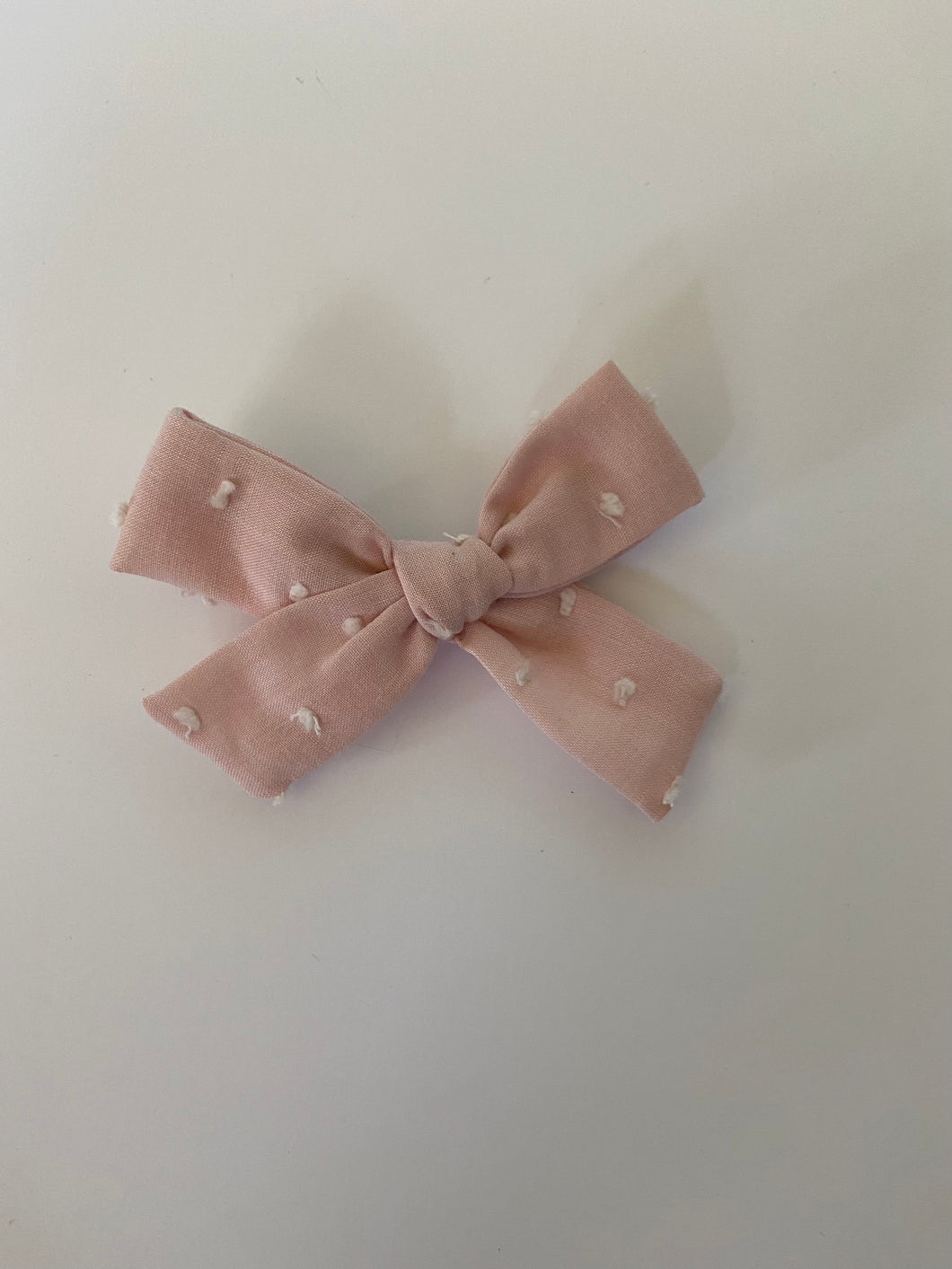 Pink Dot Bow Clip