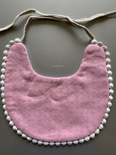 Load image into Gallery viewer, Reversible Floral &amp; Pink Bib
