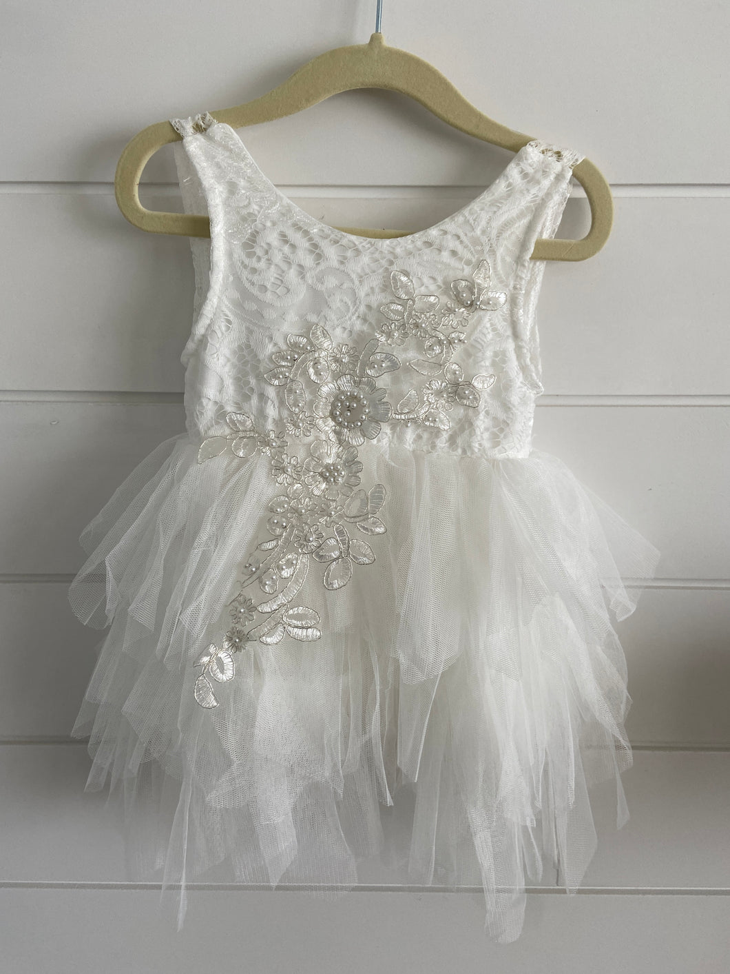 White Lace & Tulle Dress