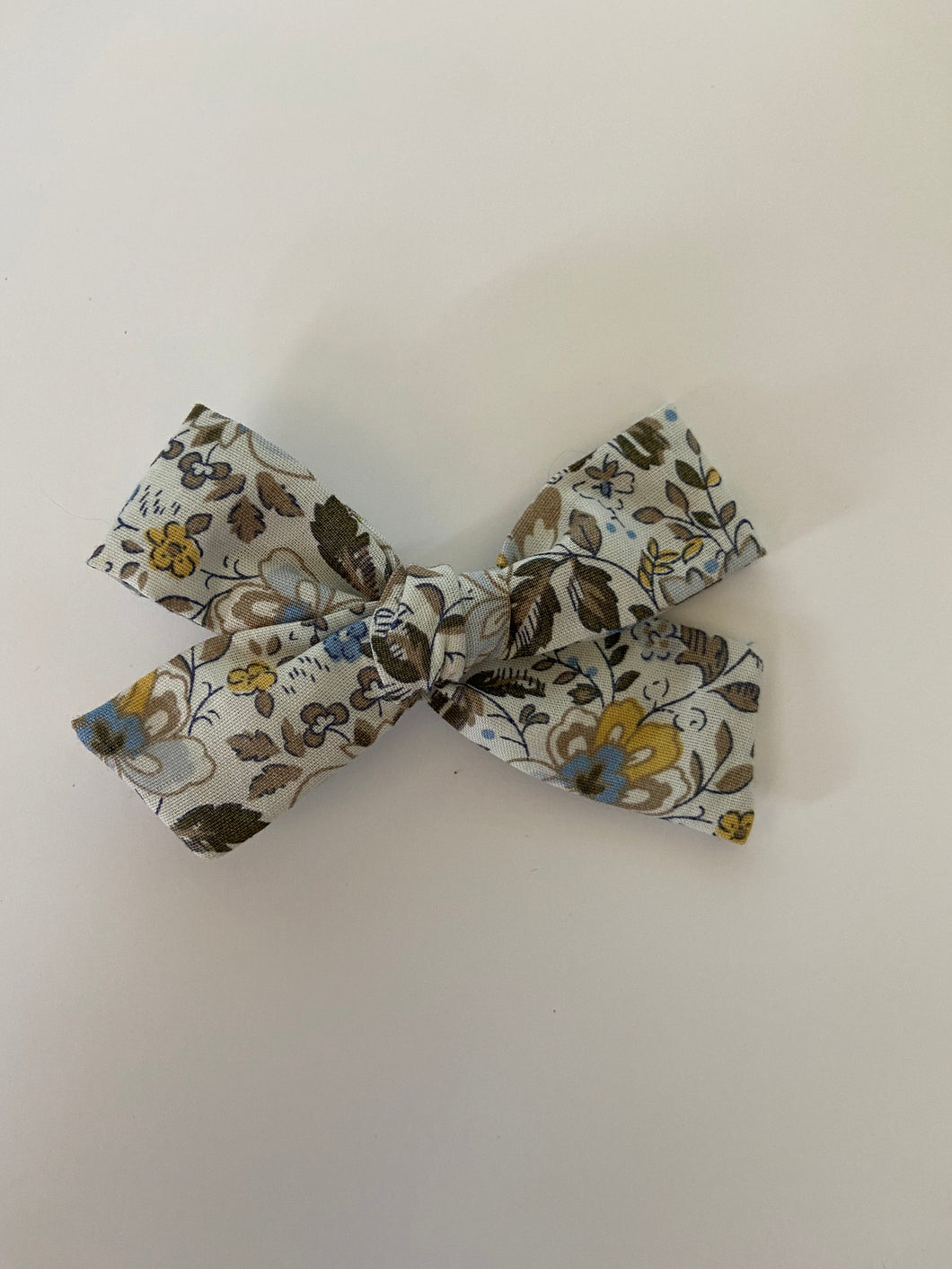 Dark Floral Bow Clip