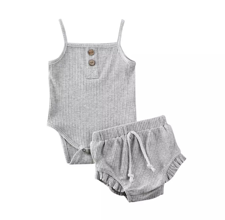 Grey Tank & Bloomer Set